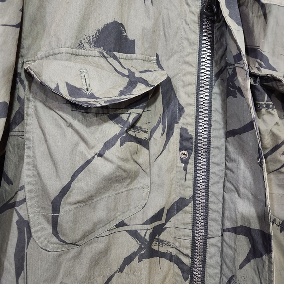 Throwback ADDICT SheCamo Original M-65 Military Camouflage Green Black Coat sz L - Picture 3 of 14